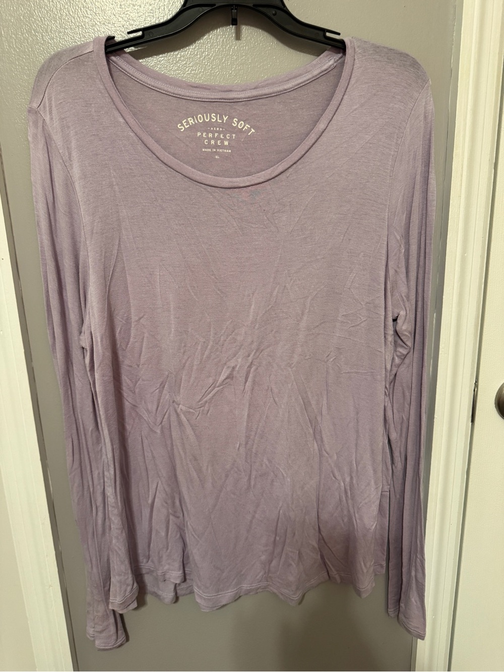 Seriously Soft Lavender Long-Sleeve Crew Top